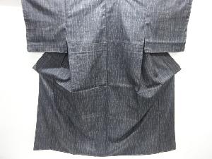 よろけ縞模様織り出し十日町紬着物